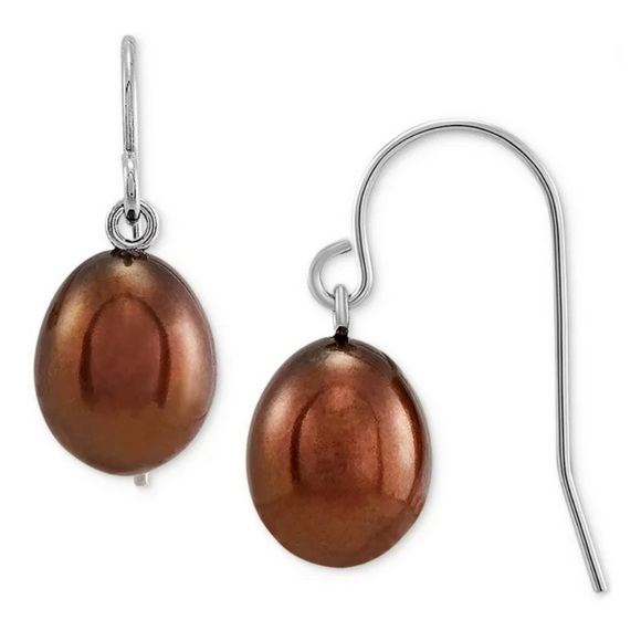 Giani Bernini Jewelry - NWOT Giani Bernini Chocolate Cultured Freshwater Pearls Earrings Sterling Silver